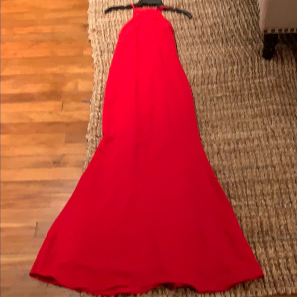 Red Badgley Mischka Gown